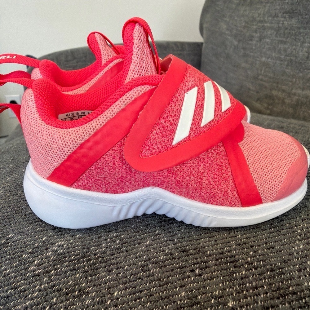 Kidcore running ADIDAS FortaRun X CF I "Shock Red" Toddler 5K low top Sneaker 5 - Picture 3 of 13
